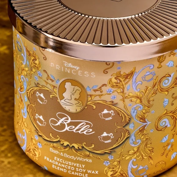 Bath & Body Works Disney Princess Belle 3 Wick Candle - Picture 2 of 5